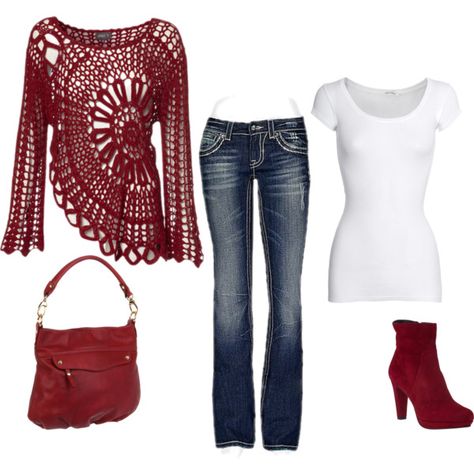 Red suede by leisa-708 on Polyvore featuring American Vintage, Miss Me, Gastone Lucioli and Pietro Alessandro Red Boots, Red Suede, Outfit Casual, Look Fashion, Classy Outfits, Jeans And Boots, Work Outfit, Chic Outfits, Plus Size Fashion