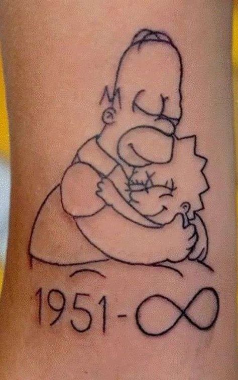 Dad Daughter Tattoo, Lifeline Tattoos, Daughter And Father Tattoo, Maching Tattoos, Father Daughter Tattoos, Simpsons Tattoo, Father Tattoos, Cute Little Tattoos, Dad Tattoos