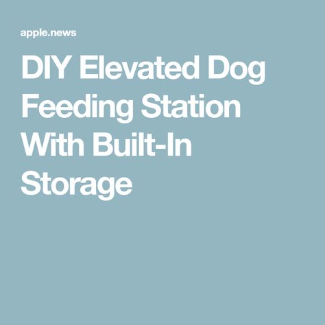 DIY Elevated Dog Feeding Station With Built-In Storage Dog Corner Ideas, Dog Feeding Station, Dog Corner, Corner Ideas, Giant Breeds, Feeding Station, Dog Bowl, Dog Feeding, Water Bowl