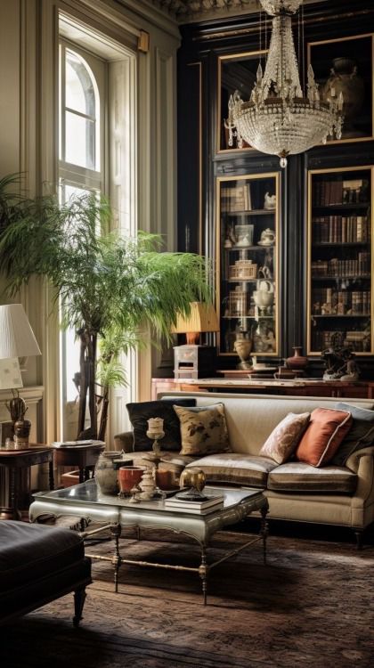 Parisian Interior Design, Sala Vintage, Southern Interior, Living Room Classic, Parisian Interior, Italian Interior Design, Design Salon, 아파트 인테리어, Classic Interior