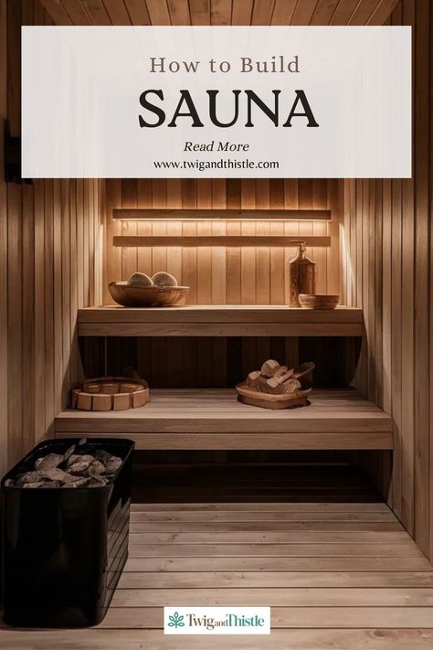 Create a relaxing retreat with a DIY outdoor sauna in your backyard. Discover tips for building a cozy and functional sauna using natural materials. Visit twigandthistle.com for more ideas. #OutdoorSauna #DIYProjects #BackyardDesign #HomeWellness #SaunaLife Diy Sauna At Home, Diy Outdoor Sauna, Outdoor Bath House, Sauna At Home, Sauna Bathroom Design, Diy Sauna, Building A Sauna, Wood Sauna, Backyard Celebration