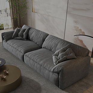 Cozy Gray Couch Living Room, Comfy Grey Couch, Oversized Sofa Living Room, Loft Sofa Ideas, Large Comfy Couch, Gray Leather Sofas, Couch Design Living Room, Masculine Interior Design Living Room, Deep Couch Sectional