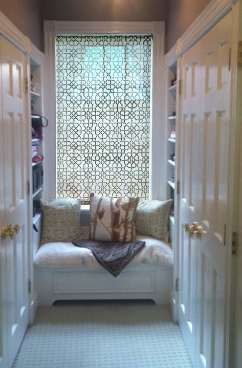 Gallery — Delia shades Curtain Alternatives, Design Marocain, Bedroom Corner, Arabesque Pattern, Solar Shades, Bathroom Windows, White Doors, Ideas Pictures, Roller Blinds