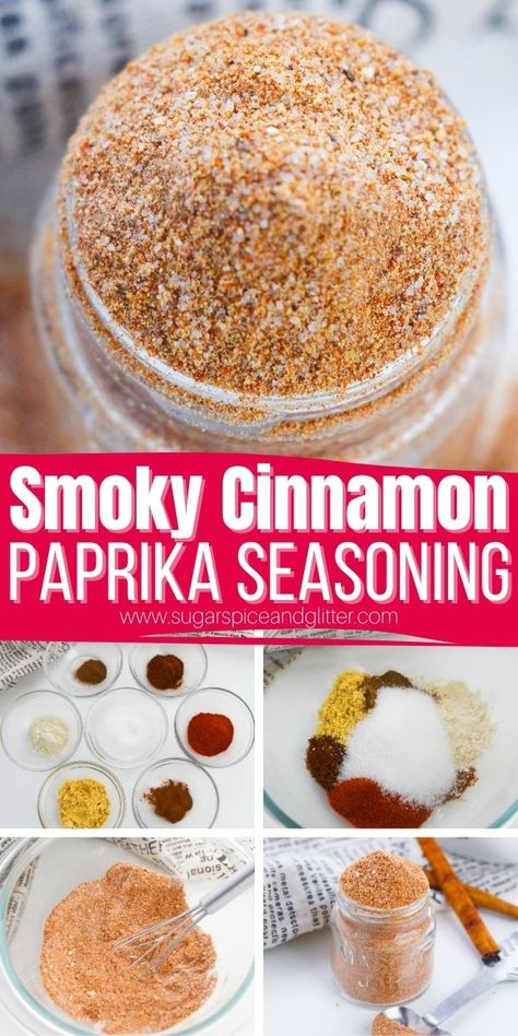 Paprika Seasoning, Sweet Potato Seasoning, Paprika Recipes, Homemade Dry Mixes, Pork Seasoning, Homemade Spice Mix, Spice Blends Recipes, Chili Spices, Homemade Pantry