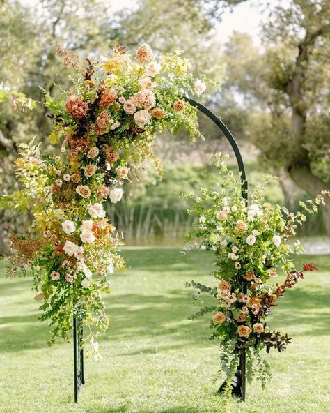 Arch Florals Wedding, Fall Floral Arch Wedding, Whimsical Wedding Arch, Autumn Wedding Arch, Garden Ceremony Wedding, Urban Wedding Decor, Arbour Wedding, Floral Arches, Autumn Florals