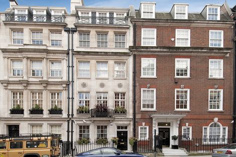 edwardian townhouses | Edwardian Terraced Townhouse Modern Victorian Townhouse, London Townhouse With Garage, Edwardian Townhouse, British Row House, Mayfair Townhouse, London Victorian Townhouse, Victorian Row House, London Residential Street, Mayfair House