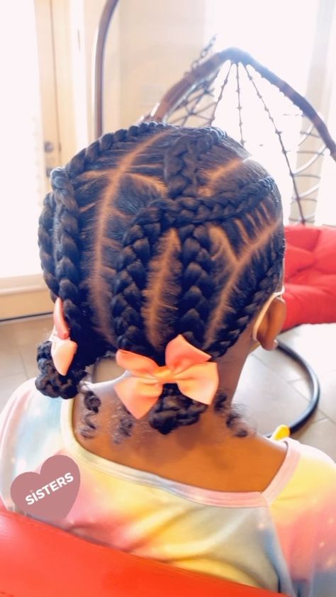 🎀Buns & Braids🎀 • • • • #royaldbraidz #royalkiddbraidz #houstonbraider #protectivestyles #kidbraidshouston #houstonkidsbraider #braidart… | Instagram Crisscross Rubberband Hairstyle Natural Hair, Hairstyles For 8 Year Girl Black, Toddler Braids Hairstyles, Braid Hairstyles For Toddlers, Easy Cornrow Hairstyles For Kids, Kids Braids Hairstyles Black, Cornrow Braids For Kids, Scalp Braids For Kids, Toddler Braided Ponytail