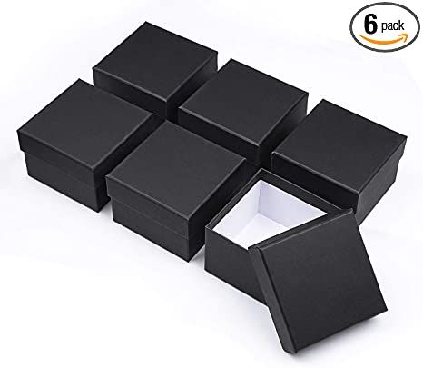 Amazon.com: Black Gift Box, Dedoot Pack of 6 Square Watch Gift Box with Lids, 4.13x4.13x2.87 Inch Kraft Paper Watch Box Bridesmaid Proposal Gift Boxes for Tie Jewelry, Small Gifts Box for Presents, Christmas, Wedding Party : Health & Household Tie Jewelry, Empty Gift Boxes, Christmas Wedding Party, Paper Watch, Watch Gift Box, Box Bridesmaid, Candy Cupcake, Gift Boxes With Lids, Presents Christmas