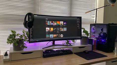 Battle Stations, Setup Inspiration, Home Studio Setup, Pc Setups, Sea Of Thieves, Luxury House Interior Design, Gaming Monitor, Setup Ideas, Gaming Room Setup