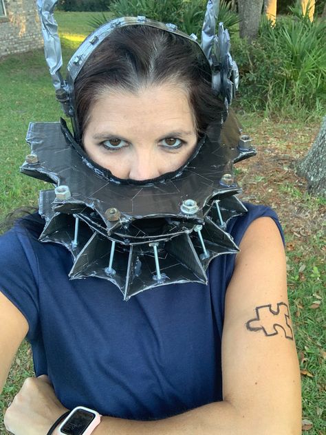 Saw Reverse Bear Trap Diy, Amanda Young Costume, Reverse Bear Trap Diy, Amanda Young Cosplay, Amanda Saw Costume, Mandy Costume, Amanda Young Fanart, Amanda Young Saw, Saw Costume