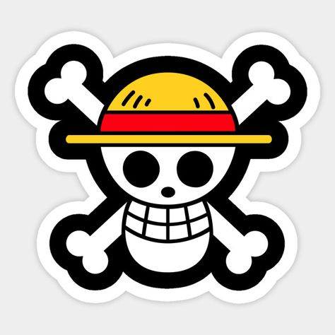 One Piece Birthdays, One Piece Logo, Penanda Buku, Straw Hat Pirates, One Piece Tattoos, Cute Laptop Stickers, Jolly Roger, Flag Logo, One Piece Luffy