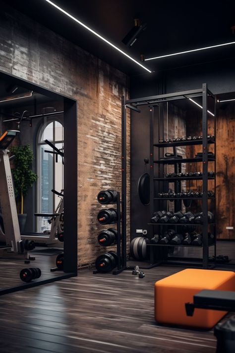 gym room gym interior gym interior design ideas gym design interior Spa Hammam, Commercial Gym Design, Luxury Home Gym, Home Gym Inspiration, Home Gym Setup, Industrial Style Home, Gym Setup, Gym Room At Home, Gym Interior