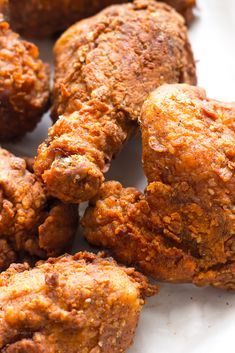 I learned how to make fried chicken as a kid. Back then, we used minimal ingredients. These days, I still make buttermilk fried chicken for my family, but I add a bit more seasonings. This fried chicken is nicely golden, crunchy, crisp, SOOO juicy, tender, moist and seasoned just right. My family loves it! Fried Chicken Black People, Fried Chicken Recipe Black People, Fried Chicken Pictures, Black People Fried Chicken, Black People Recipes, Black People Food Recipes, Chicken Buttermilk, Chicken Tips, Oven Fried Chicken Recipes