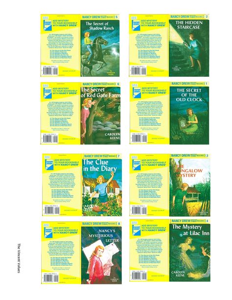 DIY Nancy Drew Books Printable for American Girl Dolls – Michelle's House of Miniatures Nancy Drew Art, American Girl Doll Printables, Diy Tiny Books, Doll Printables, Miniature School, Mini Printables, American Girl Doll House, American Girl Diy, Miniature Items