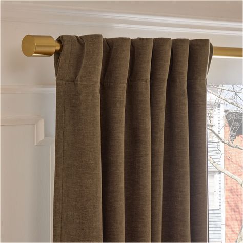 Velvet Trim Curtains, Moody Curtains Bedroom, Brown Velvet Curtains, Brown Curtains Living Room, Insulate Windows, Velvet Curtains Living Room, Velvet Curtains Bedroom, Bright Bedrooms, Nursery Blackout Curtains