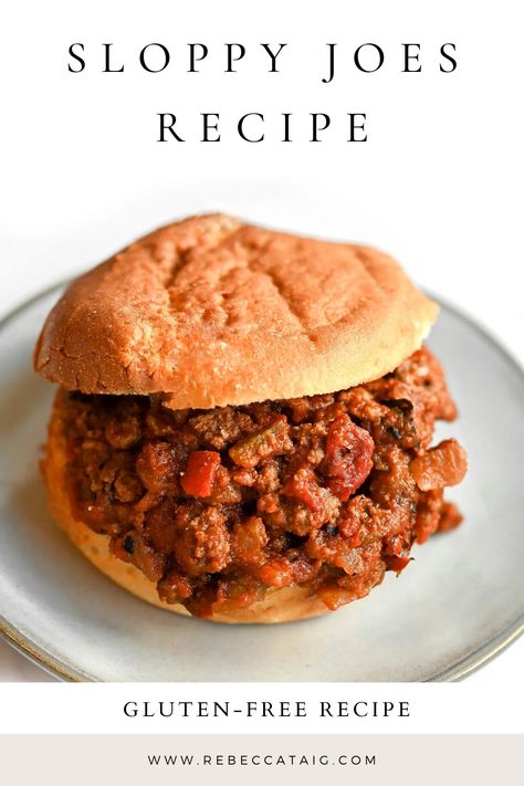 This is the best homemade gluten-free sloppy joes recipe! Made with healthy ingredients, this easy recipe is in ready in under 40 minutes! Gluten Free Sloppy Joe Recipe, Gluten Free Sloppy Joes, Healthy Sloppy Joes, Homemade Sloppy Joe Sauce, Homemade Sloppy Joe Recipe, Sloppy Joe Recipe, Sloppy Joes Easy, Homemade Sloppy Joes, Joe Recipe