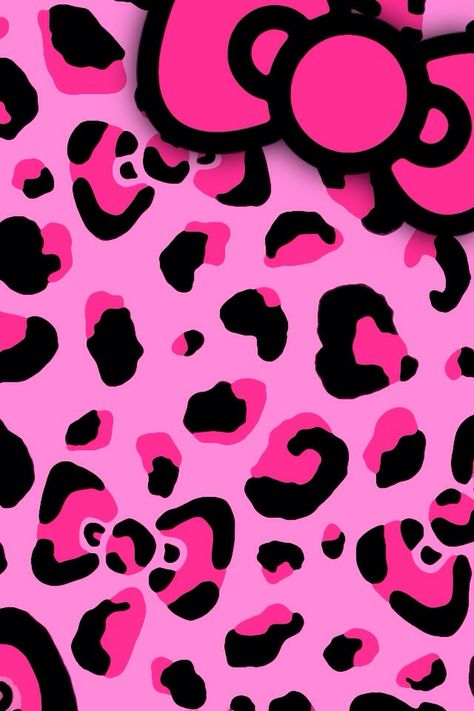 Hello Kitty <3 200s Wallpaper, Hello Kitty Lock Screen, 2008 Aesthetic, Hello Kitty Wallpapers, Cheetah Wallpaper, Cheetah Print Wallpaper, Phone Bling, Hello Kitty Bow, Charmmy Kitty