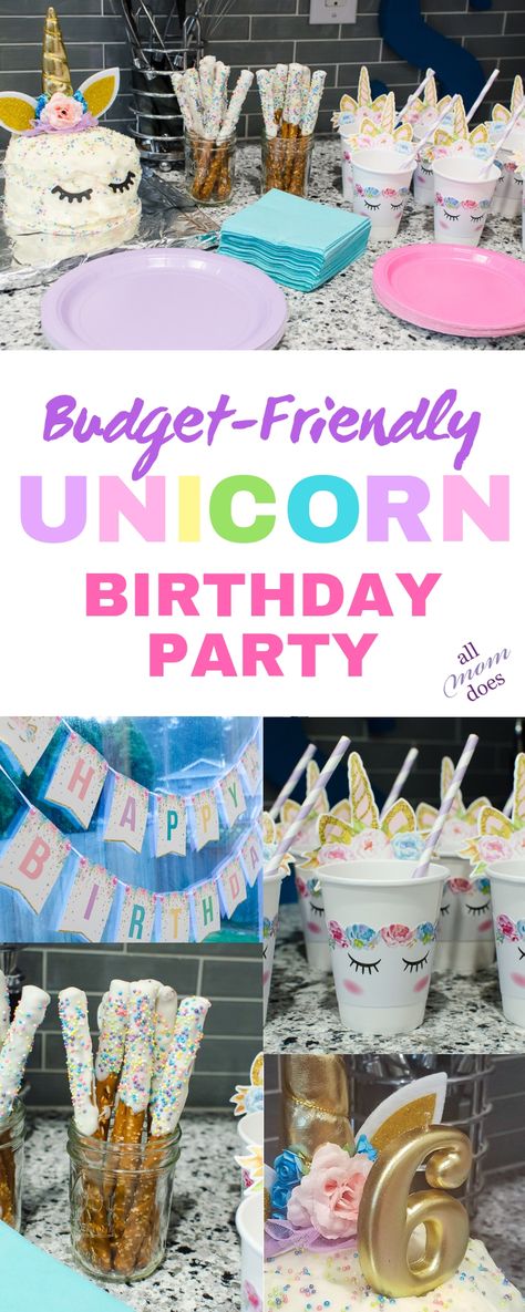 Unicorn Birthday Party Ideas - cheap unicorn birthday #diy #birthday #unicorn Unicorn Birthday Party Ideas Diy, Unicorn Birthday Party Food, Diy Unicorn Birthday Party, Unicorn Birthday Party Ideas, Unicorn Birthday Party Decorations, Anniversaire Diy, Unicorn Themed Birthday Party, Diy Unicorn, Rainbow Unicorn Birthday