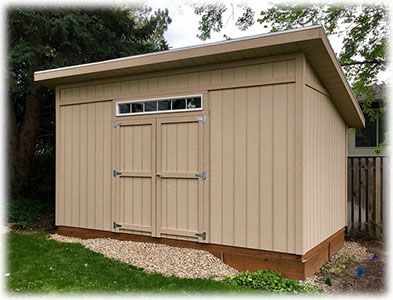 16 Free DIY 10x12 Shed Plans Single Slope Roof, 10x12 Shed, Slope Roof, Custom French Doors, 10x12 Shed Plans, Diy Storage Shed Plans, Shed With Porch, Lean To Shed Plans, Diy Storage Shed