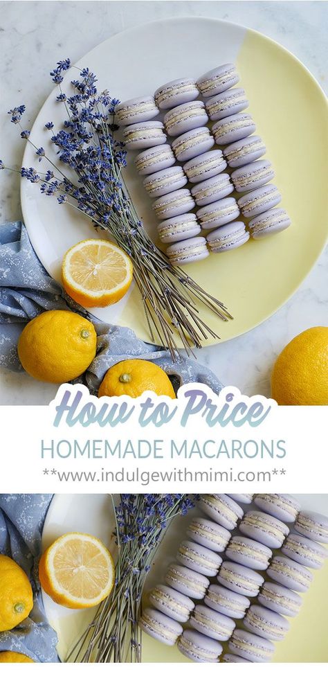 Calculate how much a homemade macaron costs to make and figure out how much to charge in your home baking business. Learn different ways to cut down on production costs and bring more value to your customers without discounting. #macarons #homebaking #bakingbusiness Macaron Recipe Flavors, Homemade Macaroons, Macaroons Flavors, How To Make Macaroons, Home Baking Business, French Macaroon Recipes, Homemade Macarons, Macarons Macaroons, Macaron Filling