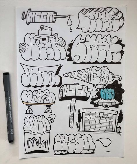 Tag Alphabet Graffiti, Alfabet Font, Easy Graffiti Drawings, Graffiti Lettering Alphabet, Graffiti Art Letters, Graffiti Wildstyle, Graffiti Text, Graffiti Piece, Graffiti Words