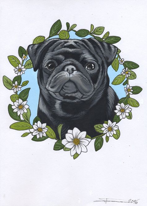 Sketchbook drawing of a cute black pug by Jeroen Teunen Dogs Sketch, Pug Wallpaper, Anjing Pug, Pug Tattoo, Black Pug Puppies, Cute Pug Puppies, Pug Dogs, Pug Art, 강아지 그림