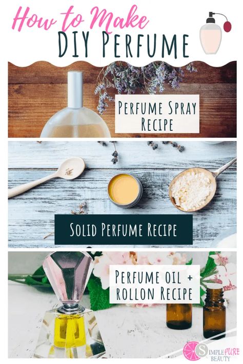 How to Make Perfume with Essential Oils: A Complete Guide with DIY Perfume Recipes! - Simple Pure Beauty Make Perfume With Essential Oils, Essential Oil Perfume Recipes, Diy Essential Oil Perfume, Perfume With Essential Oils, Diy Perfumes, Diy Perfume Recipes, Solid Perfume Recipes, Make Perfume, Lilin Aroma