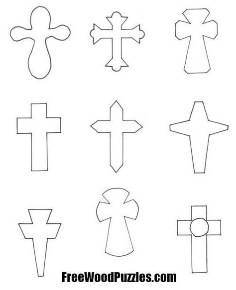 Cross Designs - Cross Patterns Free Cross Patterns Printable, Images Of Crosses, Cross Patterns Design, Cross Patterns Printable, Printable Cross, Cross Wood, Templates Simple, Wooden Crosses, Cross Crafts