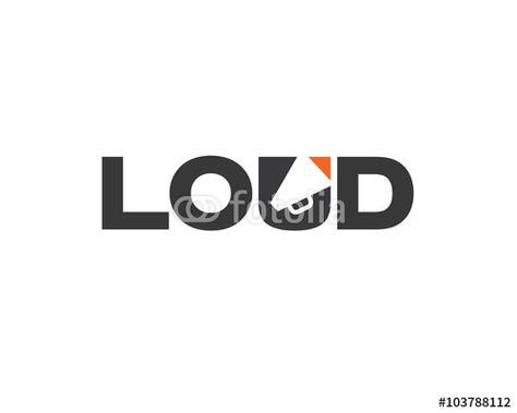 Vector: LOUD Typography with speaker negative space Loud Typography, Free Vector Files, Best Logo Design, Negative Space, Loudspeaker, Vector File, Adobe Stock, Amazon Logo, Stock Vector