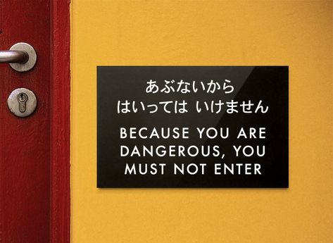 Funny Engrish Sign. Because you are Dangerous Translation Fail, Funny Translations, Funny Sign Fails, Bad Translations, Sign Language Interpreter, You Had One Job, Relatable Posts, Fun Signs, Lost In Translation