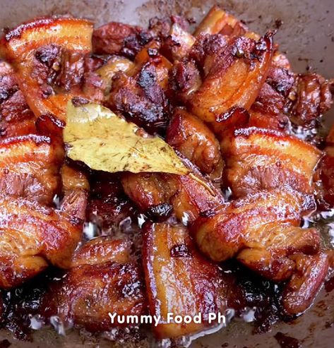 Easy Coke Pork Adobo Recipe - Yummy Food Ph Adobong Baboy Filipino Food, Pork Belly Adobo Recipe Filipino, Pork Adobo Recipe Filipino, Chicken And Pork Adobo, Pork Adobo Recipe, Coke Recipes, Pork Adobo, Filipino Dish, Adobo Recipe