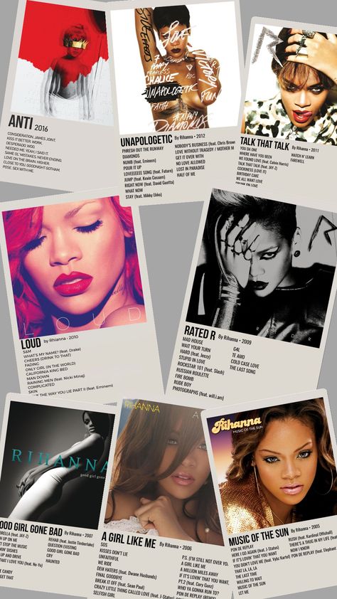 #rihanna #rihannaisqueen #albums #music Rihanna Album Cover, Rihanna Albums, Rihanna Tattoo, R&b Aesthetic, Rihanna Music, Rihanna Song, Hip Hop Wallpaper, Rihanna Outfits, Rihanna Looks