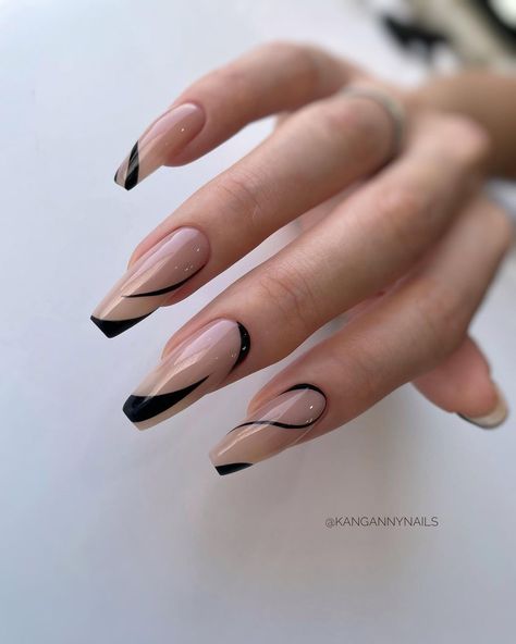 Mama Nails, Classy Wedding Nails, Wedding Nails Ideas, Pink Wedding Nails, Black And White Nail Art, Classy Nail Art, Confetti Nails, Edgy Nails, Nail Art Designs Diy