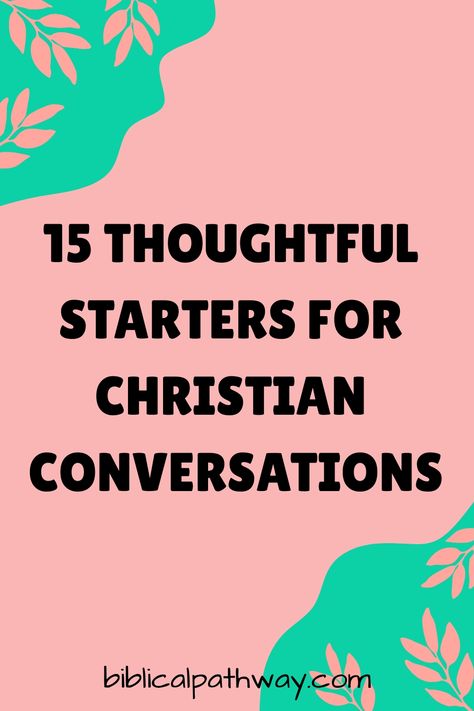 Fostering meaningful conversations can deepen our connections and enhance our understanding of faith. This article presents 15 Christian conversation starters designed to spark engaging and thoughtful discussions within your community or small group. 1. What Prayer Topics, Bible Study Questions, Youth Bible Study, Conversation Starters For Kids, Christian Friendship, Conversation Starters For Couples, Topics To Talk About, Conversation Topics, Bible Study Group