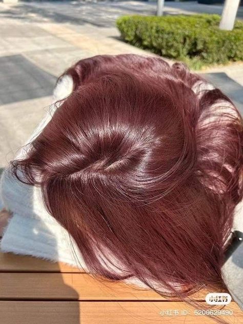 Dark Strawberry Hair, Dark Wine Hair Color, Raspberry Brown Hair, Berry Brown Hair Color, Dark Rose Hair, Cherry Pink Hair, Pink Lavender Hair, Pinkish Brown Hair, Spring Red Hair