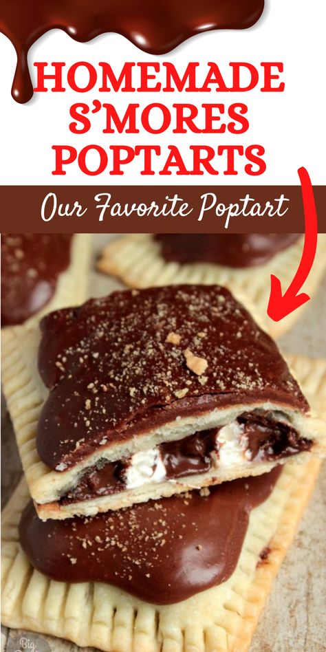 Homemade Pop Tarts Recipe, Homemade Poptarts, Homemade Smores, Smores Pops, Friends Recipe, Poptart Recipe, Homemade Cereal, Christmas Snack, Pop Tart