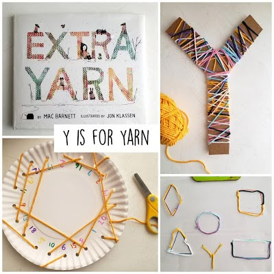 Y Is For Yarn, Letter Y Crafts, Abc Stickers, Letter Making, Leaf Stamp, Q Tip Painting, The Letter Y, Extra Yarn, Creative Curriculum