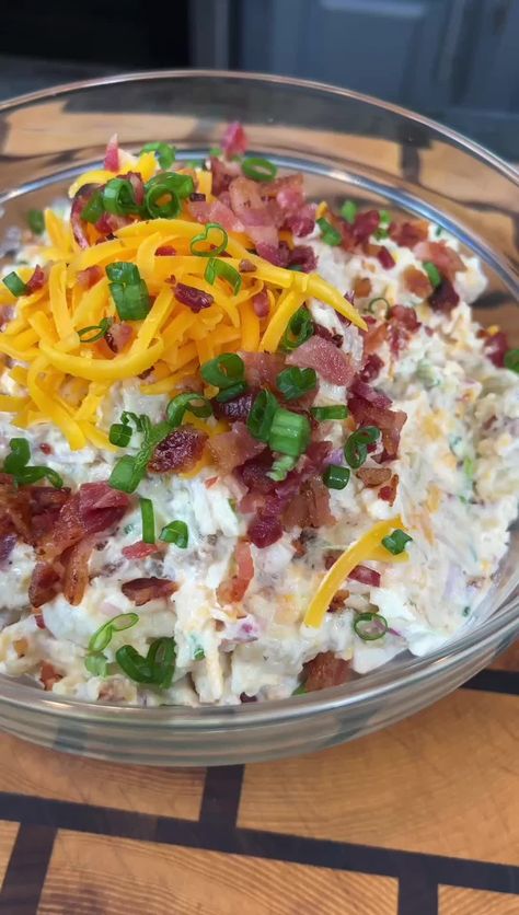 Traditional Potato Salad, Mr Make It Happen, Loaded Baked Potato Salad, Baked Potato Salad, Potato Recipes Side Dishes, Loaded Baked Potatoes, Memorial Weekend, Potato Side Dishes, Potatoe Salad Recipe