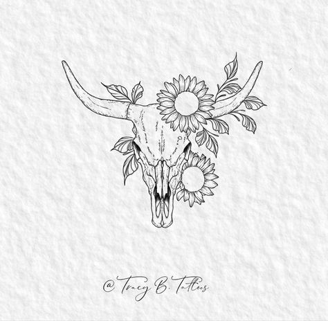 Longhorn Tattoo, Cow Skull Tattoos, Bull Skull Tattoos, Skull Tattoo Flowers, Cowgirl Tattoos, 16 Tattoo, Cowboy Tattoos, Country Tattoos, Tattoos Infinity