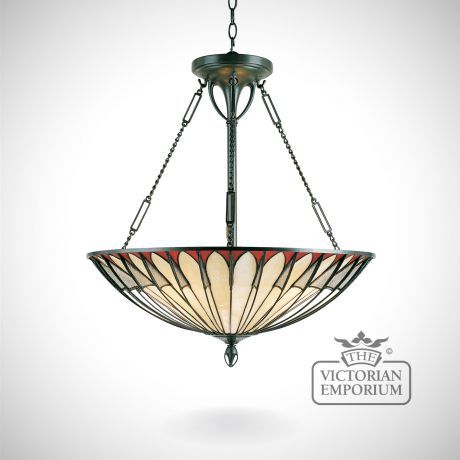 Tiffany Alhambra Pendant Victorian Pendant Lighting, Craftsman Lighting, Chandelier Ideas, Bronze Highlights, Tiffany Lighting, Art Nouveau Pendant, Tiffany Stained Glass, Bowl Pendant, Art Ancien