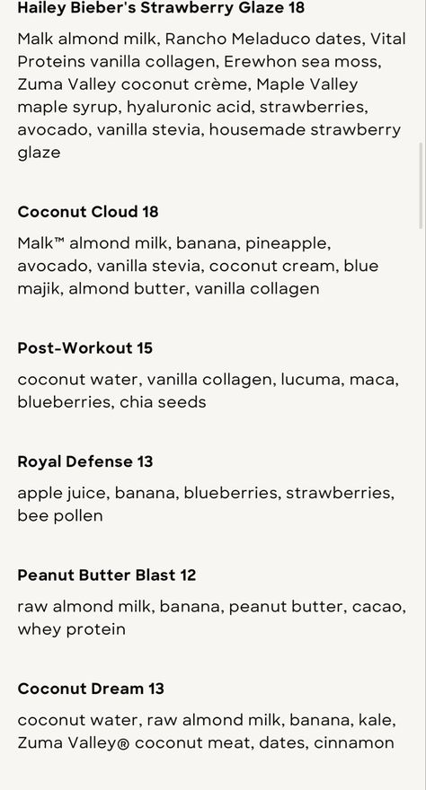 Erehwon Recipes, Erwon Smoothie Recipes, Erewon Smoothie Recipes, Erewhon Copycat Recipes, Erwon Smothie, Smoothie Recipes Erewhon, Smoothie Erewhon, Erehwon Smoothie, Erewhon Smoothie Recipes