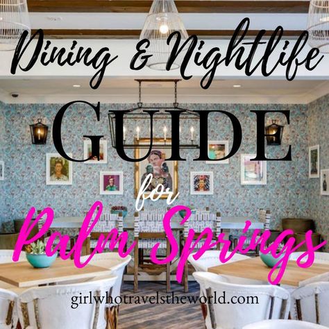 Palm Springs Nightlife, Girls Trips Ideas, Palm Springs Food, Palm Springs Girls Trip, Bachelorette Food, Palm Springs Bach, Palm Springs Restaurants, Late Night Food, Palm Springs Bachelorette