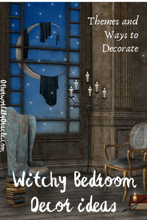 Witchy Bedroom Decor, Bedroom Platform, Witch Bedroom Decor, Witchy Bedroom Ideas, Witch Bedrooms, Aesthetic Crafts, Witchy Bedroom, Witchy House, Witch Home Decor