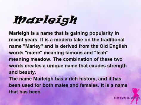 meaning of the name "Marleigh" meaning of the name Marleigh, meaning of my name, spiritual meaning of my name Madison Meaning, Faith Meaning, Hope Meaning, Meaning Of My Name, American Outfits, Natural Makeup Products, Justice Meaning, Acne Products, Old English Words