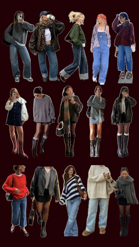 Fall Fashion Collage, Winter 90s Fashion, November 2024 Outfits, Fall Outfits In Hot Weather, Nyc Fall Outfits 2024, 2025 Style Trends, Thanksgiving Outfits Aesthetic, California Fall Outfits 2024, 50 Degree Outfit