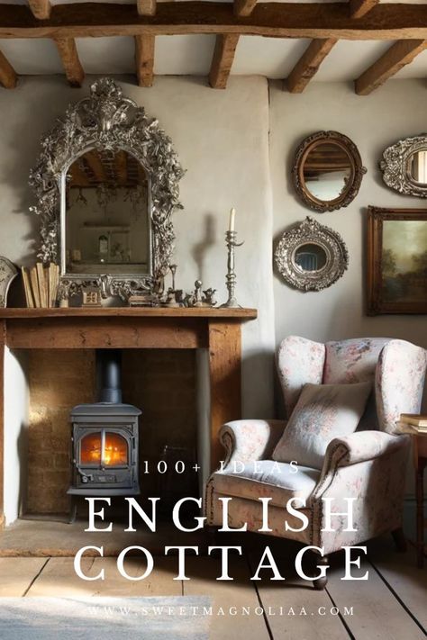 Discover the charm of English cottage style with our curated list of 21 essential accessories! Perfect for anyone looking to infuse their home with cozy, quaint vibes. From vintage-inspired textiles to rustic furniture and delightful floral arrangements, find everything you need to bring the warmth and comfort of a traditional English cottage into your living space. Pin this guide for endless inspiration and practical tips to elevate your home decor. English Decor Traditional, English Cottage Fireplace, English Style Interior Design, Traditional English Cottage, Small English Cottage, English Cottage Living Room, English Country Decor Living Room, Cottagecore Lifestyle, Cottage House Interior