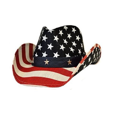 0 American Flag Hat, Patriotic Fashion, Western Hat, Flag Hat, Vintage American Flag, Patriotic Outfit, Flag Patches, Western Hats, Outfits With Hats