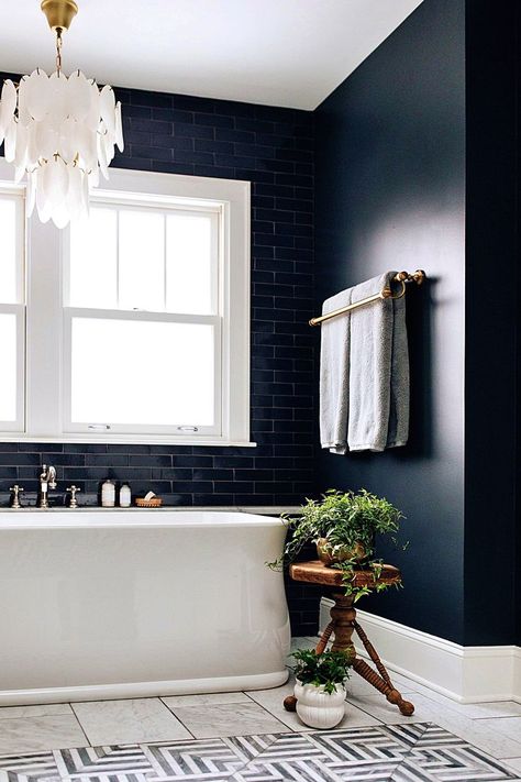 Neat compared #bathroom design tips click for more Jean Stoffer, Bathroom Chandelier, White Tub, Bad Inspiration, Bathroom Tub, White Bath, Trendy Bathroom, Bathroom Layout, Bath Tub