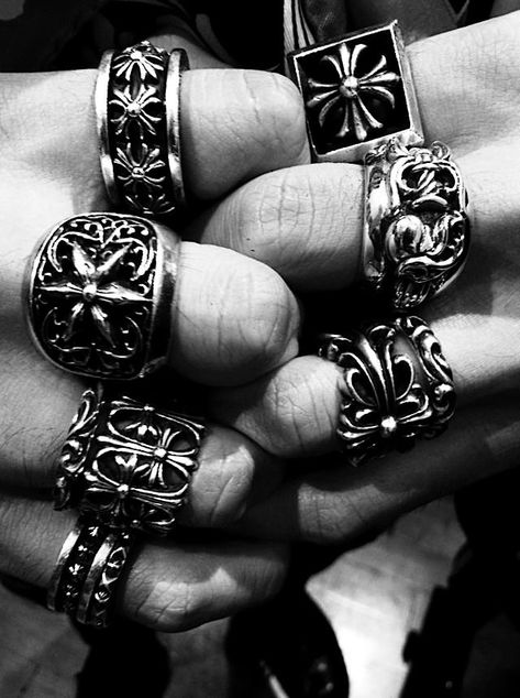 Chrome Hearts Chrome Hearts Ring Men, Chrome Hearts Accessories, Chrome Hearts Men, Chrome Hearts Rings, Chrome Hearts Jewelry, Chrome Hearts Ring, Biker Jewelry, Skull Ring, Chrome Hearts