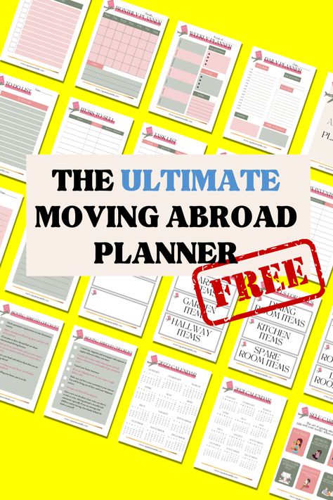 I wish I had this in 2015 when I moved abroad. Manage your move with this new FREE planner and checklist! #moveabroadplannerandchecklist #Lifeabroadplanner #moveabroadplanner #movingabroadchecklist #Expatlife #expatliving #movingabroadwithkids #movingcountries Moving Abroad Checklist, Building Binder, Moving Planner, Moving Countries, Free Printables Organization, Moving Abroad, Free Move, International Move, Moving Overseas